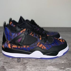 Nike Jordan 4 Retro Black Rush Violet (PS) Size 2Y